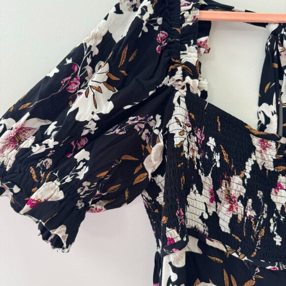 Anthropologie tie back cut out a-line floral dress - Picture 3 of 3